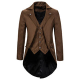 Gothic Victorian Tailcoat Jacket Men Steampunk Medieval Cosplay