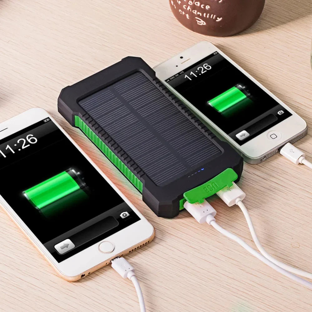 For Xiaomi iPhone Solar Power Bank 10000mAh External