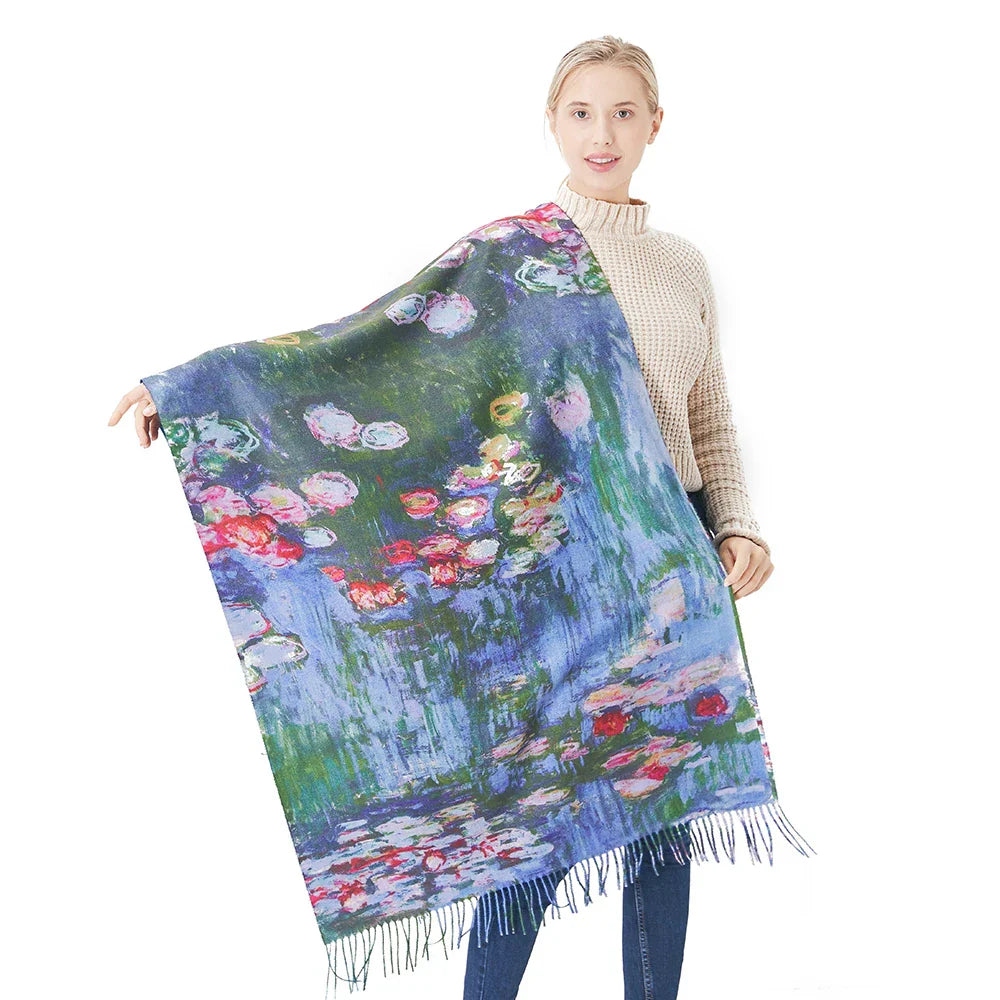 New Cashmere Scarf Women Digital Printing Pashmina Shawl