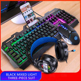 V2 Gaming Keyboard Mouse Headset Set Mechanical Feel