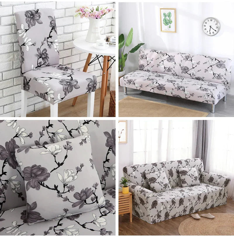 Printed Chair Cover Elastic Seat Chair Covers Removable