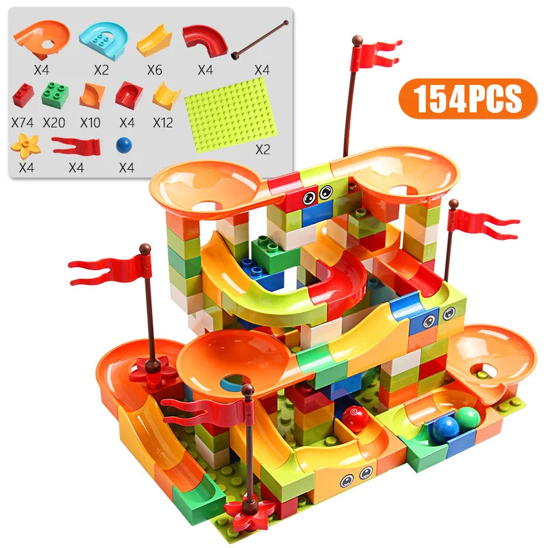 77-308PCS Marble Race Run Big Block Compatible City