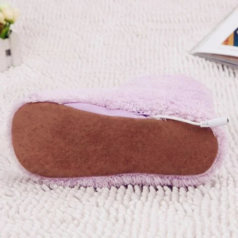 Winter USB Heater Foot Shoes Plush Warm Electric