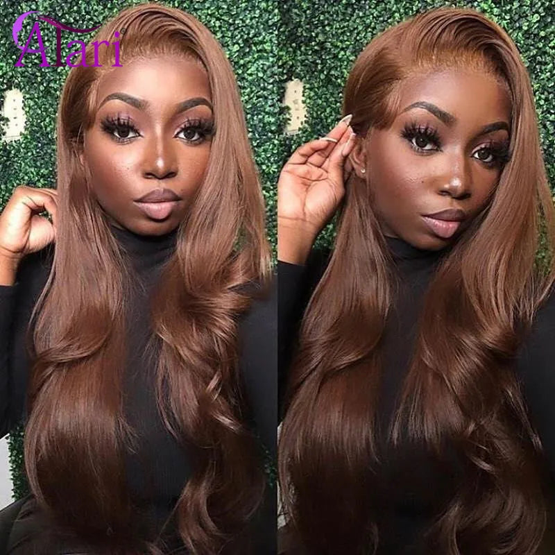 13x6 Copper Ginger Brown Body Wave Wigs Brazilian