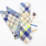 5 PCS Luxury Cotton Patchwork 7cm Tie Set