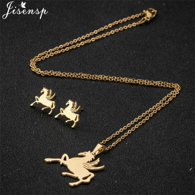 Cute Deer Cat Animal Jewelry Sets for Women