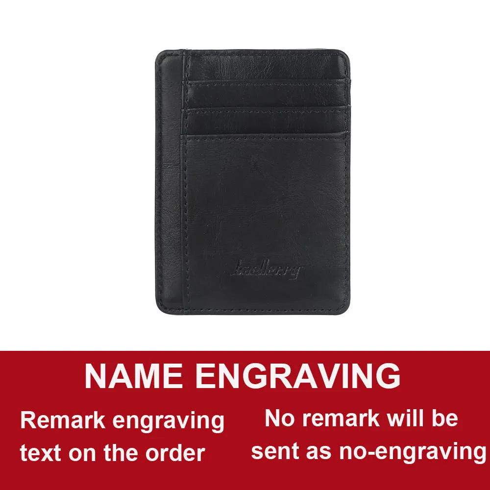 2022 Mini Men's Card Wallet – Customized PU Leather Holder