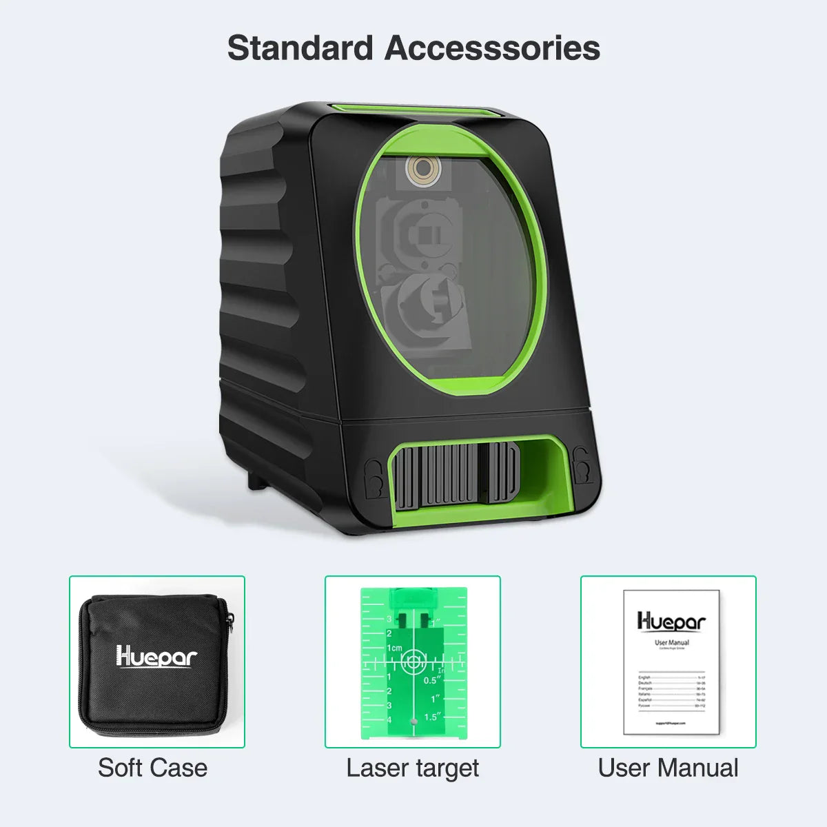 Huepar 150ft/45m Cross Line Laser Level 2 Lines