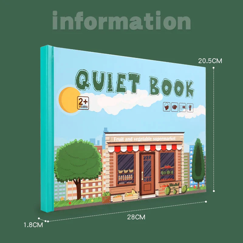 Montessori Quiet Book Repeated Paste Reading Children Toy