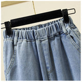 Plus Size Women Jeans 2022 Elastic Waist Loose