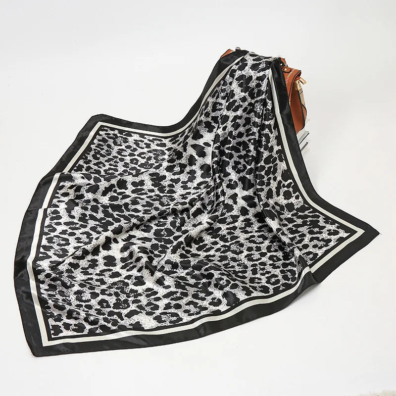 Luxury Women Silk Scarf Square Shawls Lady Bandana