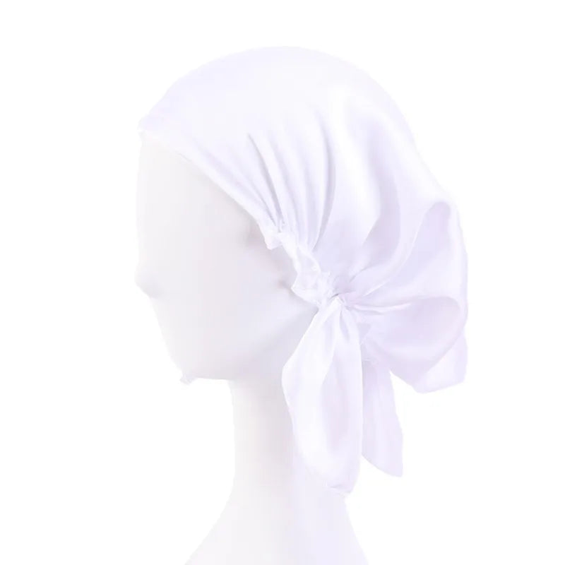 Muslim Women satin Turban Nightcap Hat Headscarves Cancer