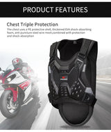 WOSAWE Motocross Chest Back Armor Protection Moto Body Gear Adult Racing Armor Back Protector Motorcycle Protective Gear