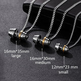 dumbbel necklace male Couple necklace pendant stainless steel