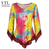 Yitonglian Trending Style Plus Size Women Blouse Summer