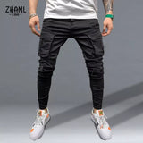 Mens Stretchy Skinny Ripped Jeans Men Slim Fit