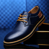 New Men Oxford Genuine Leather Dress Shoes Flats