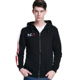 Cosplay N7 Mass Effect Zip Up Hoodie Men