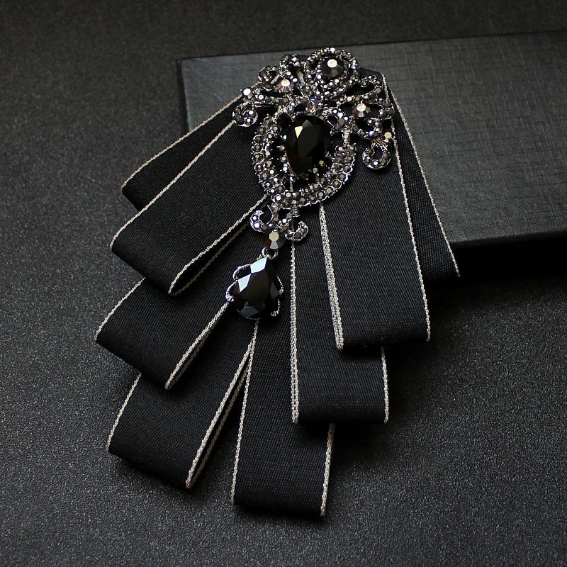 High Quality Korean Fashion New Crystal Bow Tie
