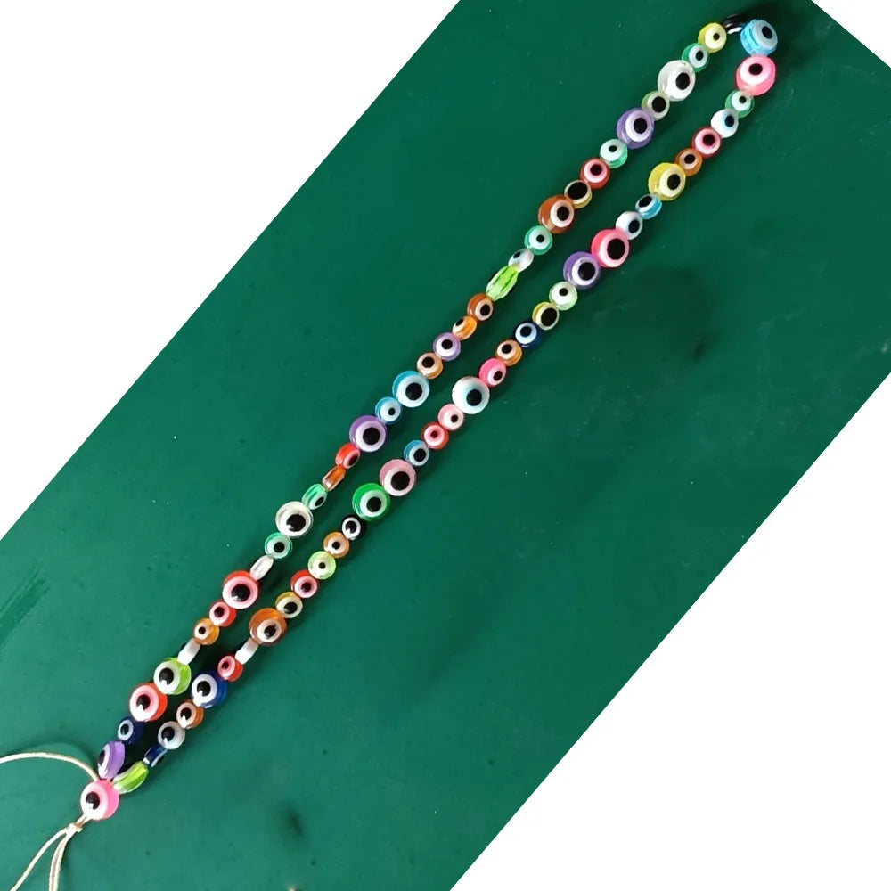 2022 New Evil Eyes Multicolor Glazed Round Beaded