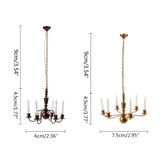 1 Set Kid's Dollhouse Furniture with LED Chandelier Light