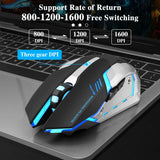 Gaming Mouse Rechargeable 2.4GWireless Bluetooth Mouse Mute Ergonomic