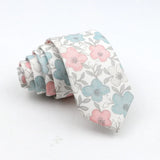 New Floral Tie For Men Skinny Casual Cotton