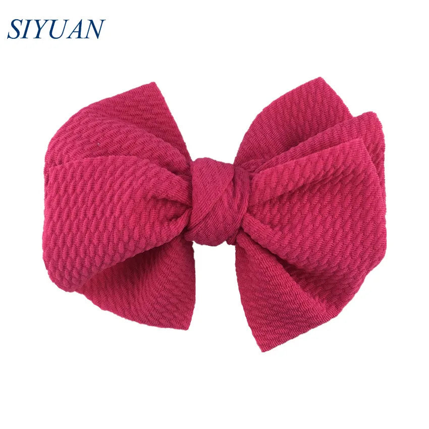 20pcs/lot High Quality 4.5'' Solid Seersucker Waffle Bow