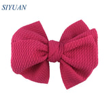 20pcs/lot High Quality 4.5'' Solid Seersucker Waffle Bow