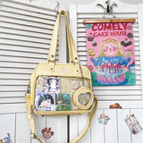 Heart Ita Bag Crossbody with Purse PU Japanese