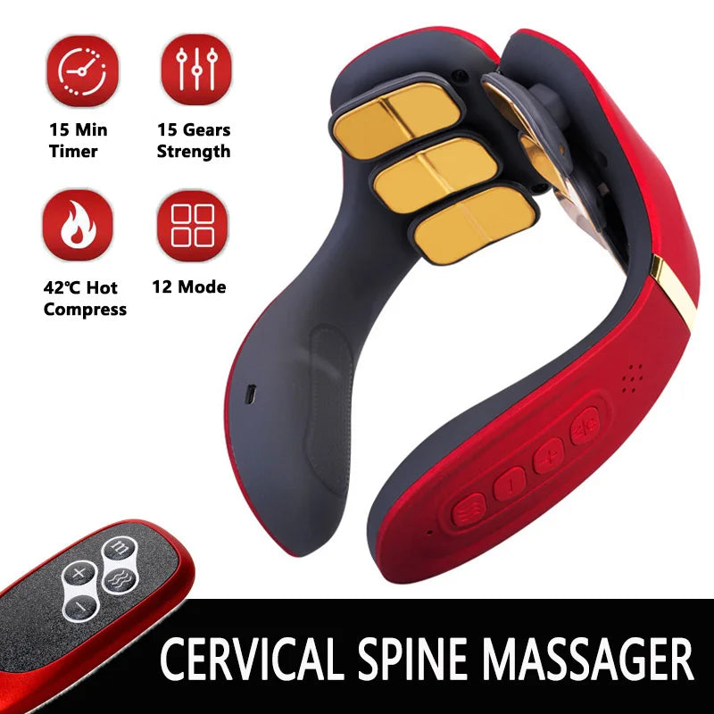 Heating12 Heads Back And Neck Massager 15 Gears