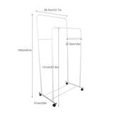 Heavy Duty Clothes Rack Garment Rail Rolling Stand