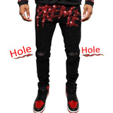 New Man Stretchy Jeans Black Skinny Hot Drill