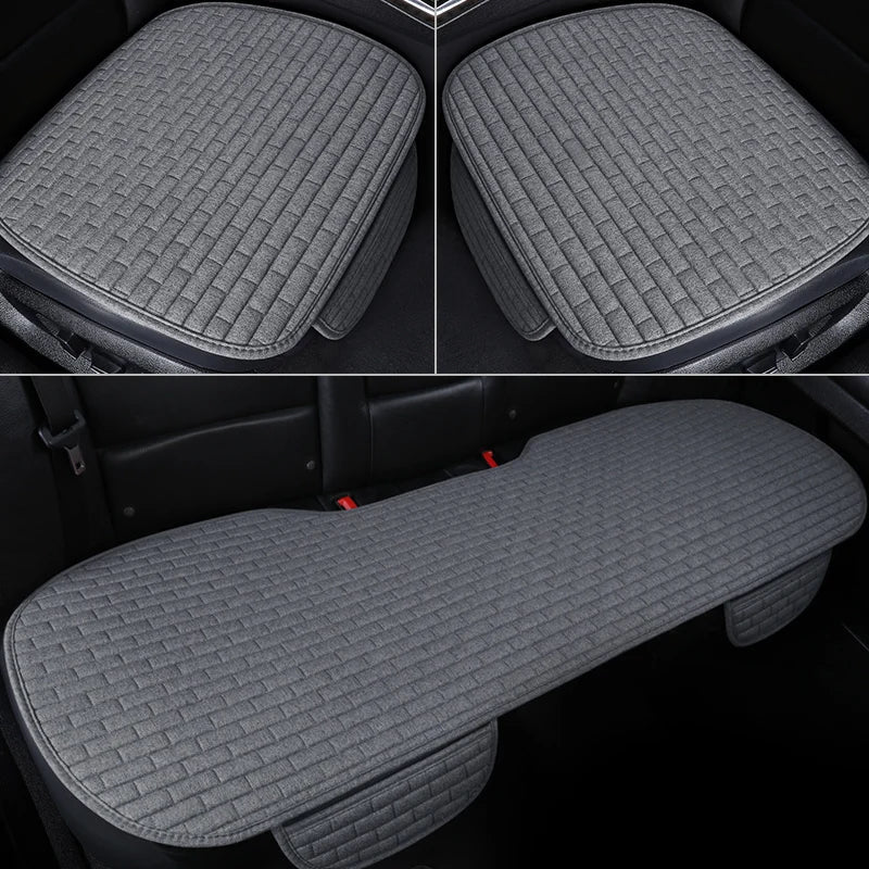 Car seat cover front/Rear Flax Seat Protect Cushion