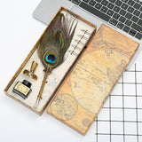 New and unique! Natural peacock feather dip pen