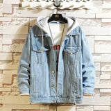 Denim Jacket Men Hooded Casual Men Jean Jackets