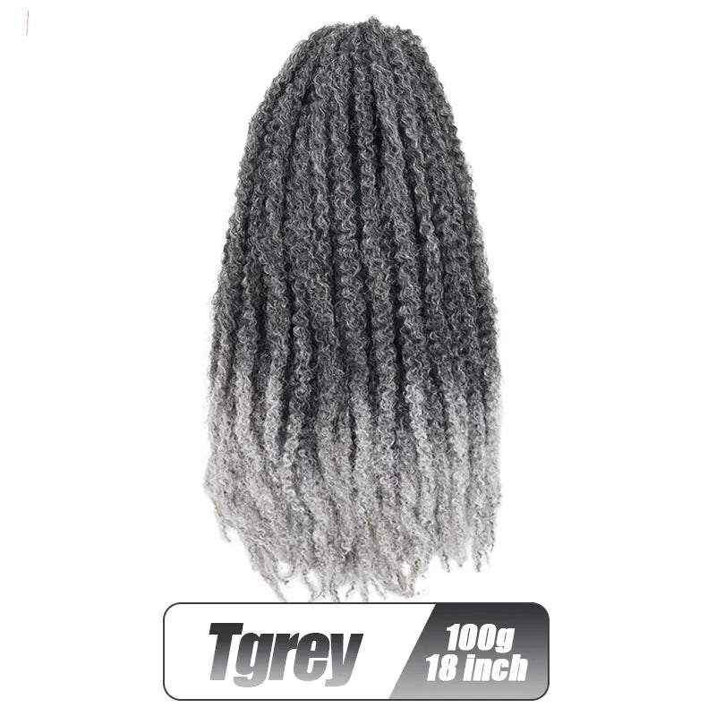 18inch Synthetic Afro Kinky Marley Braids Hair Soft