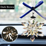Car Styling Snowflake Crystal Pendant Car Ornament Modern