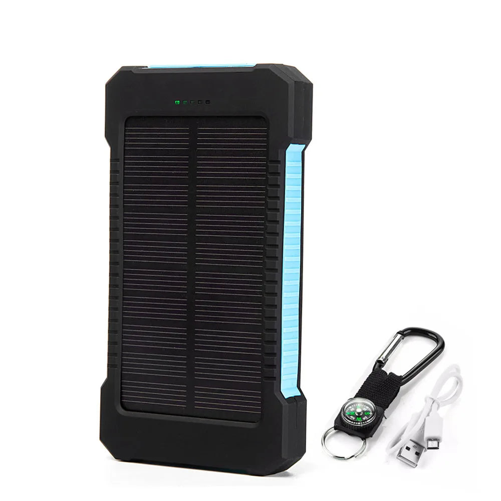 For Xiaomi iPhone Solar Power Bank 10000mAh External