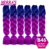 6 Bundle Braiding Hair 24 Inch Synthetic Jumbo