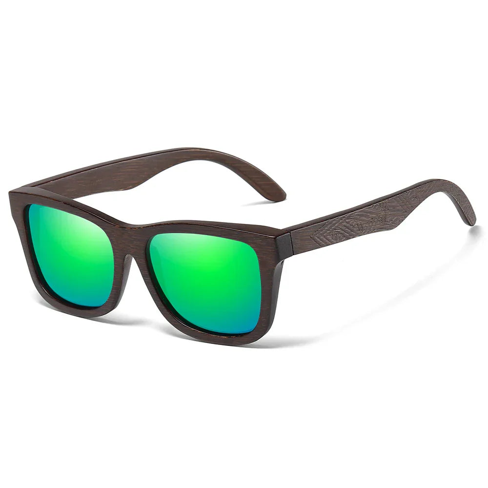 GM Natural Bamboo Wooden Sunglasses Handmade Polarized Glasses