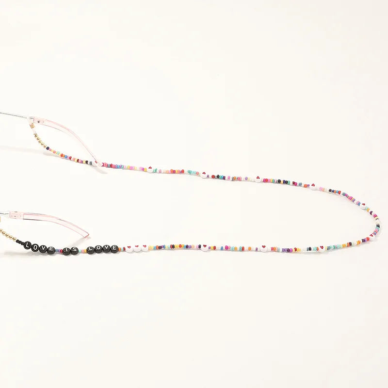 Bohemian Colored Mask Strap Beaded Glasses Chains Women