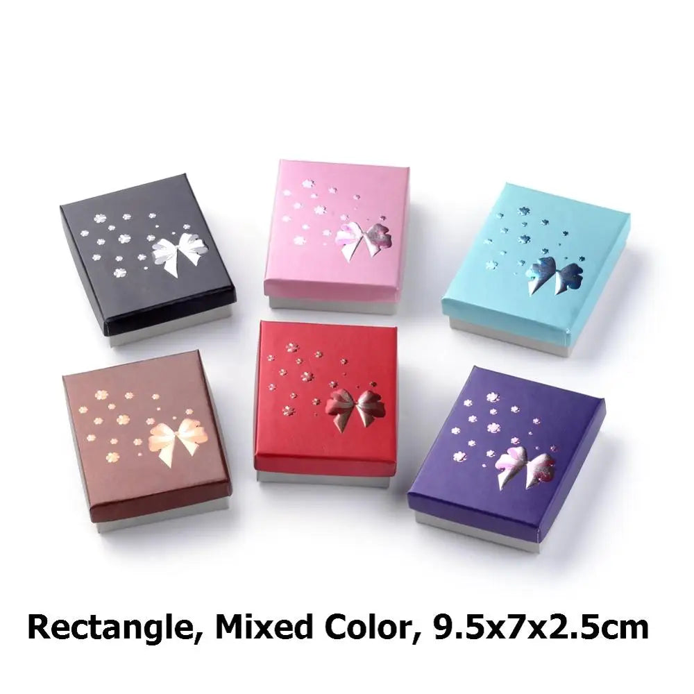 12pcs Cardboard Jewelry Set Gift Box Ring Necklace