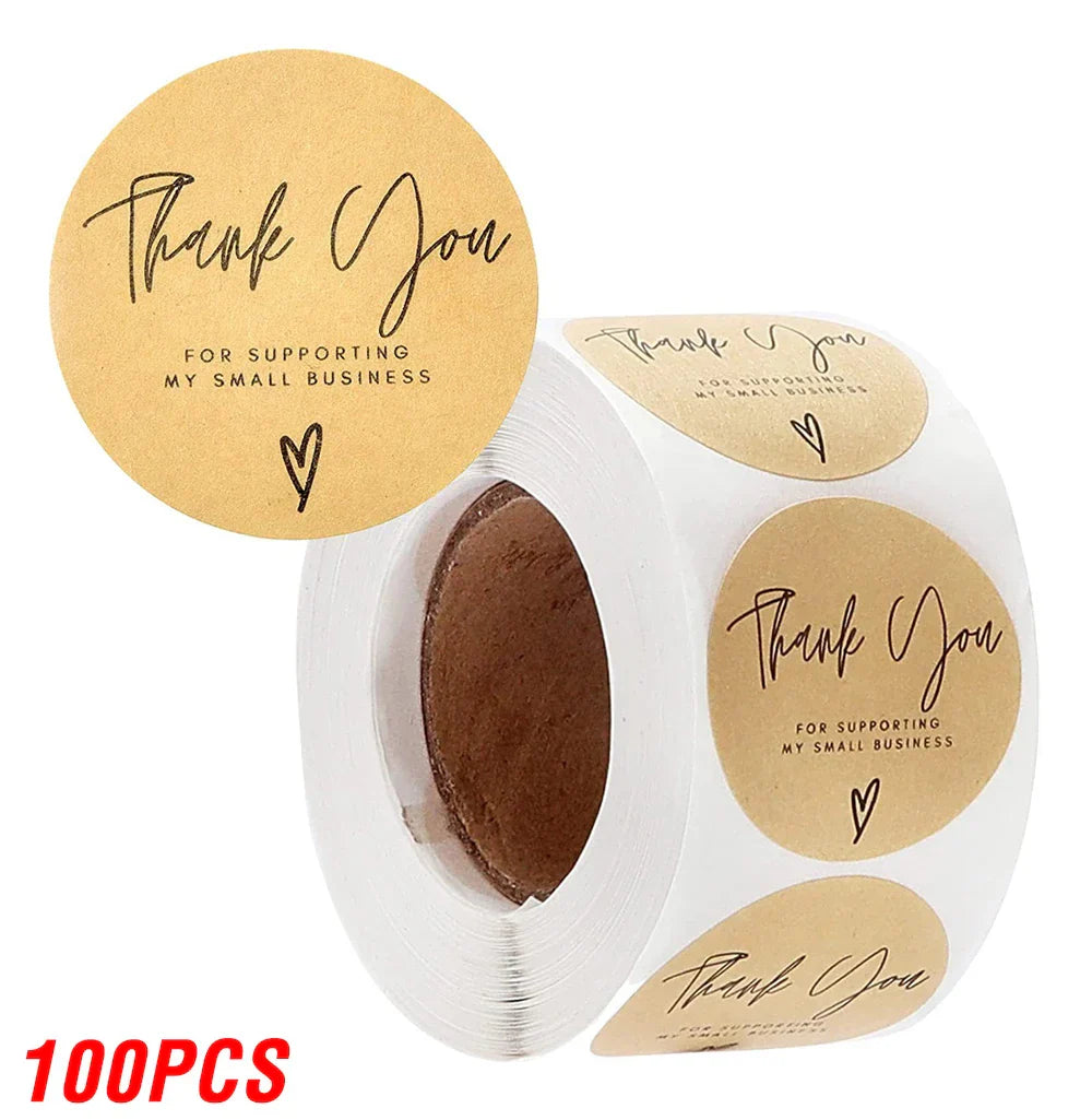 100500pcs Vintage Kraft Paper Stickers Scrapbook Gift Stationery