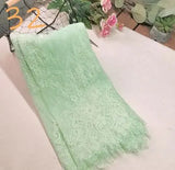 3m/lot Width 40cm Eyelash Lace Trim Purple Green