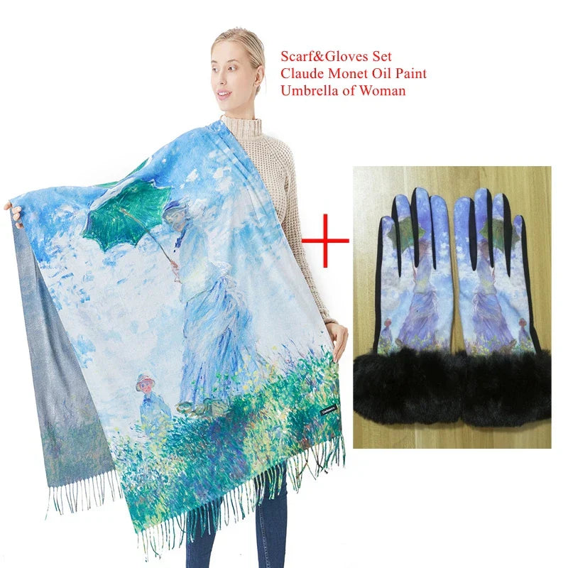 New Cashmere Scarf Women Digital Printing Pashmina Shawl