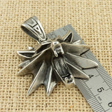 53*43mm Stainless Steel the Wizard wolf head pendant