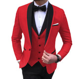 Party Dresses Jacket+Pants+Vest Fashion Suits For Men Slim