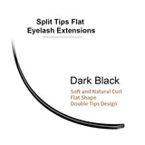 LAGEE Flat Ellipse Eyelashes Extensions Matte Black Split