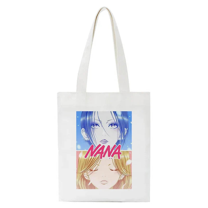 Shopping Bags Nana Anime Manga Nana Osaki And Ren Honjo Tote Bag Harajuku Handbags Shoulder Bags Casual Handbag Women Canvas Bag